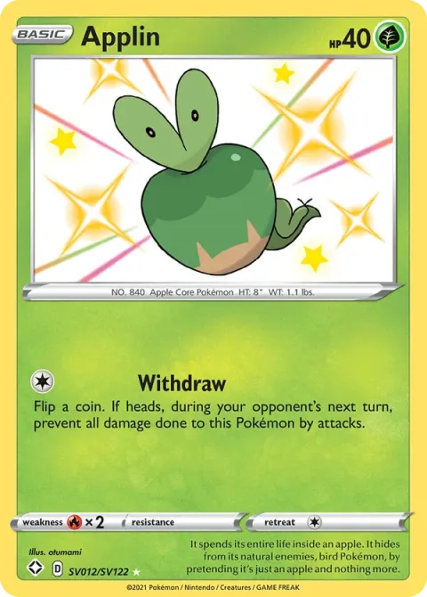 Carte Pokémon Verpom SV012/SV122, extension Destinées Radieuses