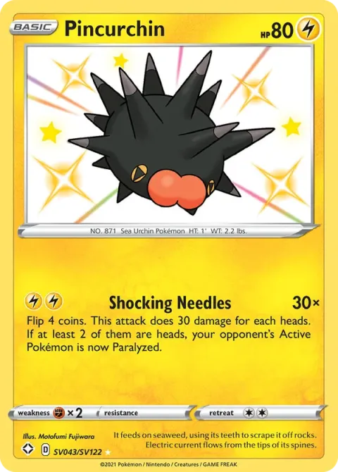 Carte Pokémon Wattapik SV043/SV122, extension Destinées Radieuses