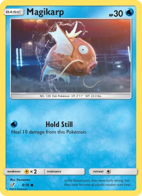 Carte Pokémon Magicarpe 008/018, extension Détective Pikachu