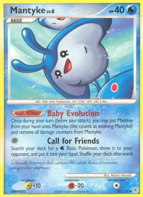 Carte Pokémon Babimanta 055/130, extension Diamant & Perle