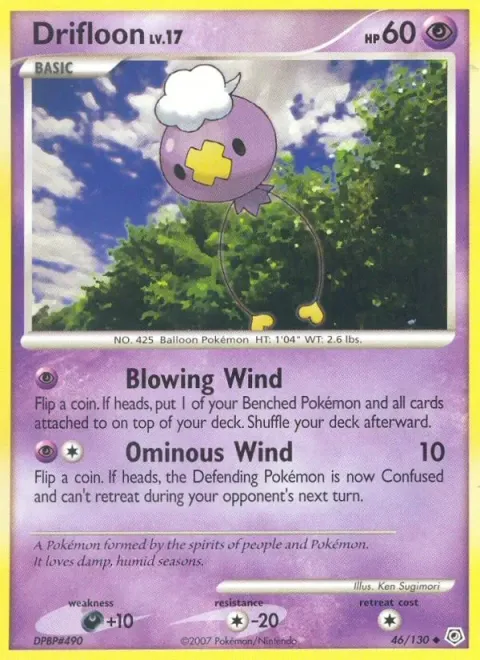 Carte Pokémon Baudrive 046/130, extension Diamant & Perle
