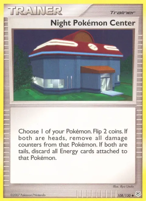 Carte Pokémon Centre Pokémon de Nuit 108/130, extension Diamant & Perle