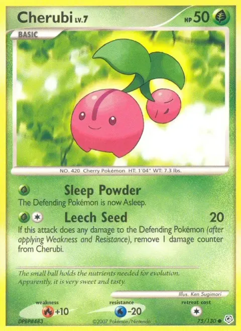 Carte Pokémon Ceribou 075/130, extension Diamant & Perle
