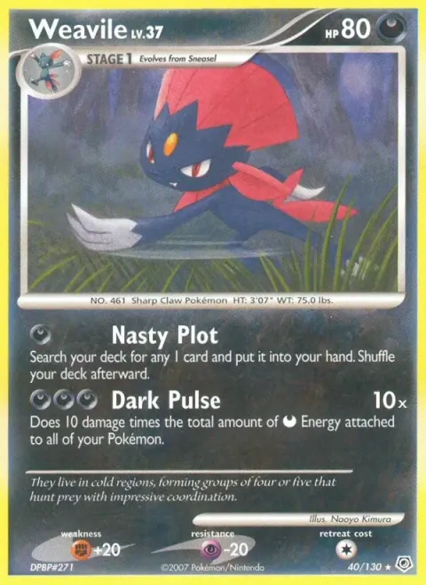 Carte Pokémon Dimoret 040/130, extension Diamant & Perle