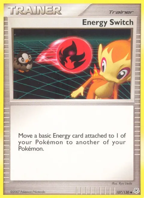 Carte Pokémon Échange d’énergie 107/130, extension Diamant & Perle