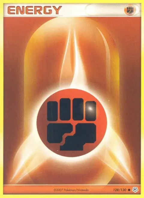 Carte Pokémon Énergie Combat 128/130, extension Diamant & Perle