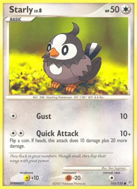 Carte Pokémon Etourmi 101/130, extension Diamant & Perle