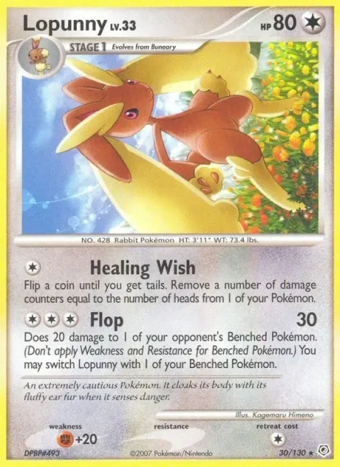 Carte Pokémon Lockpin 030/130, extension Diamant & Perle