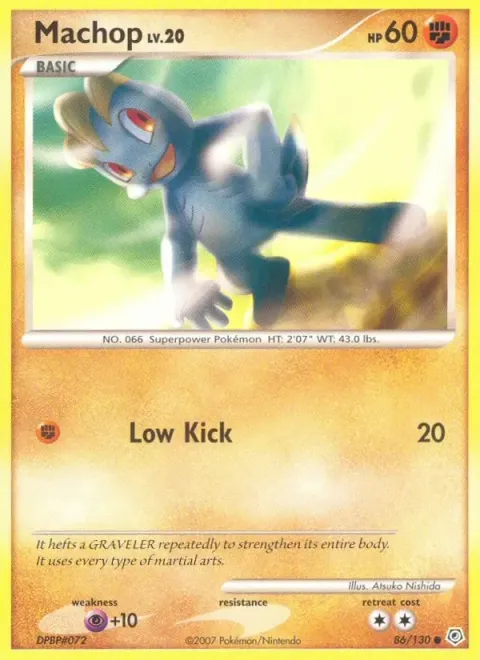Carte Pokémon Machoc 086/130, extension Diamant & Perle