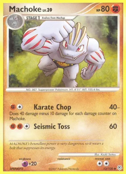 Carte Pokémon Machopeur 053/130, extension Diamant & Perle