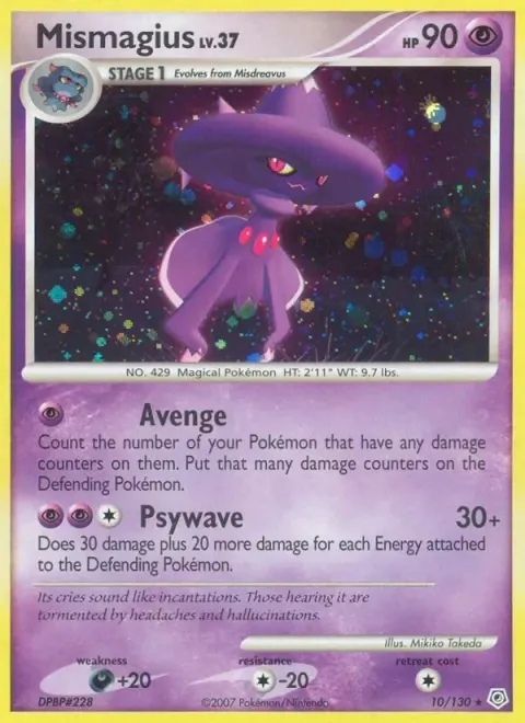 Carte Pokémon Magirêve 010/130, extension Diamant & Perle