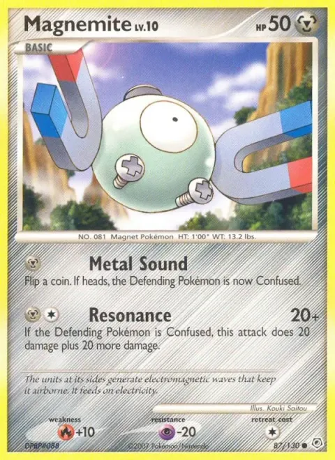 Carte Pokémon Magnéti 087/130, extension Diamant & Perle