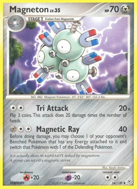 Carte Pokémon Magnéton 054/130, extension Diamant & Perle