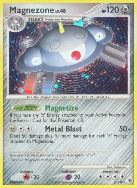 Carte Pokémon Magnézone 008/130, extension Diamant & Perle