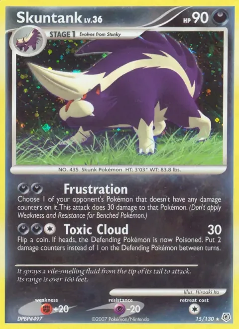Carte Pokémon Moufflair 015/130, extension Diamant & Perle