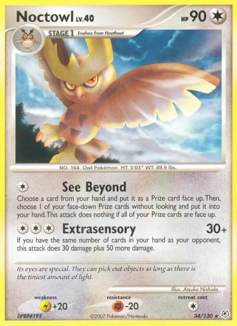 Carte Pokémon Noarfang 034/130, extension Diamant & Perle