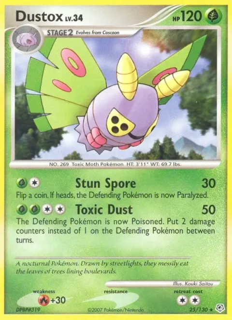 Carte Pokémon Papinox 025/130, extension Diamant & Perle
