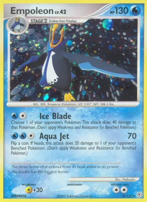 Carte Pokémon Pingoléon 004/130, extension Diamant & Perle