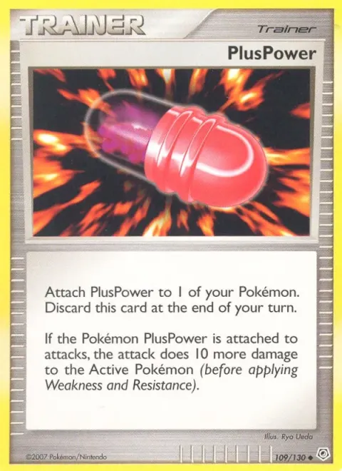 Carte Pokémon PlusPower 109/130, extension Diamant & Perle
