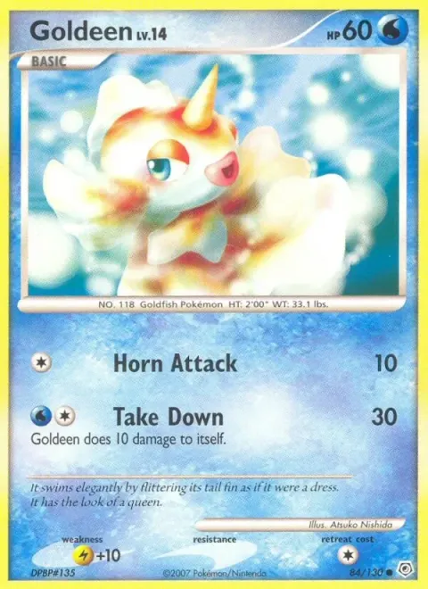Carte Pokémon Poissirène 084/130, extension Diamant & Perle