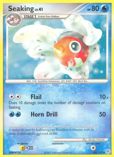 Carte Pokémon Poissoroy 062/130, extension Diamant & Perle