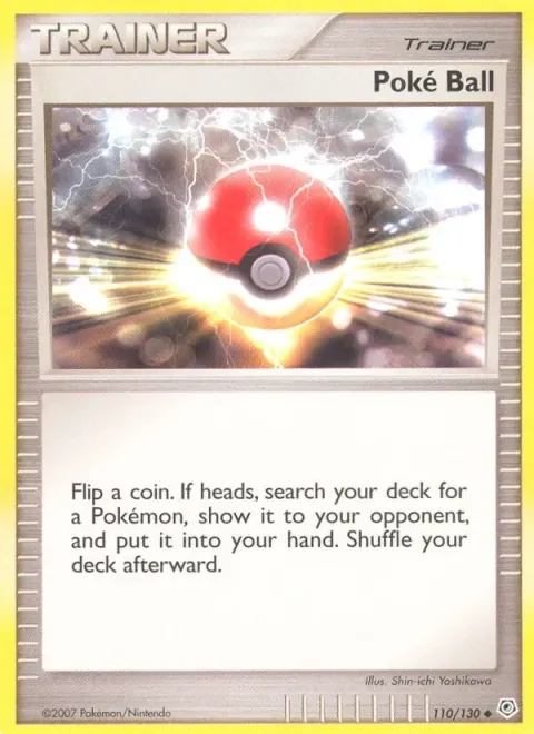Carte Pokémon Poké Ball 110/130, extension Diamant & Perle