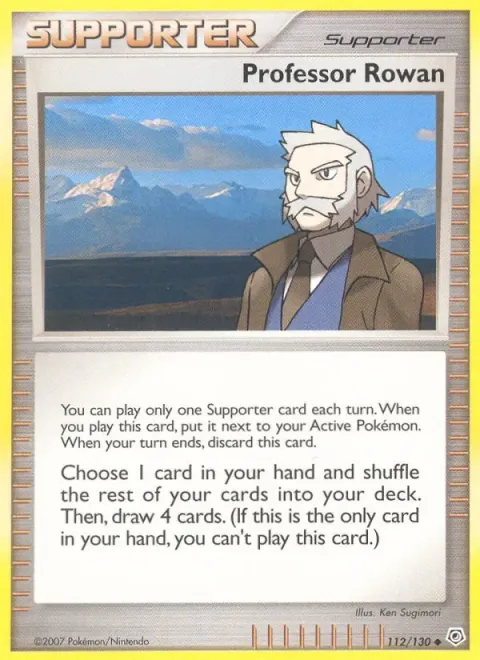 Carte Pokémon Prof. Sorbier 112/130, extension Diamant & Perle