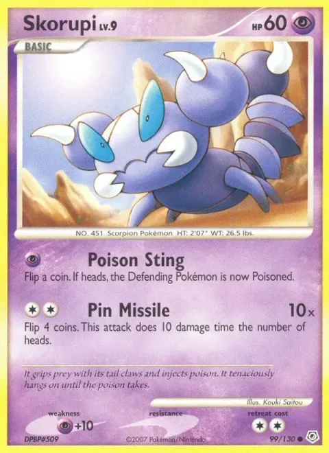 Carte Pokémon Rapion 099/130, extension Diamant & Perle