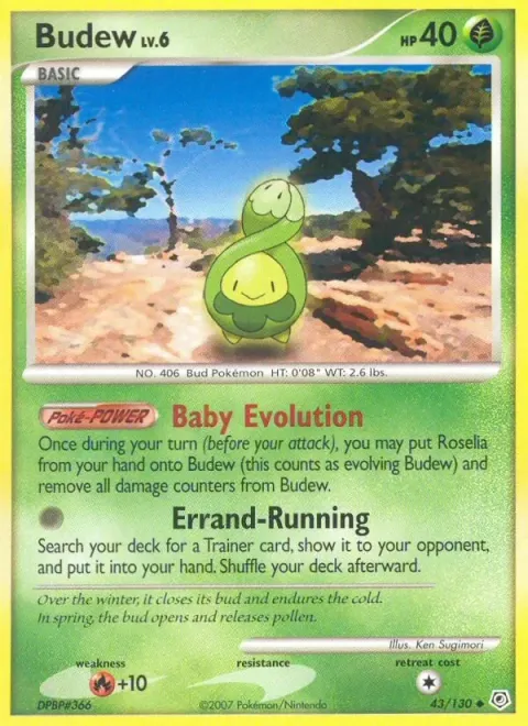 Carte Pokémon Rozbouton 043/130, extension Diamant & Perle