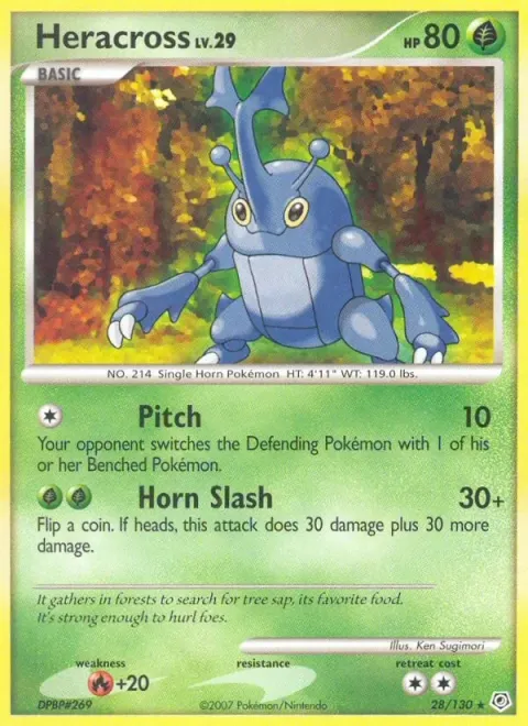 Carte Pokémon Scarhino 028/130, extension Diamant & Perle