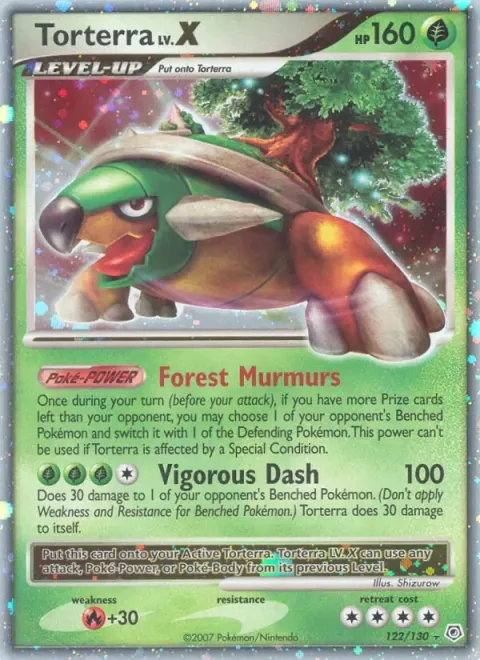Carte Pokémon Torterra 122/130, extension Diamant & Perle