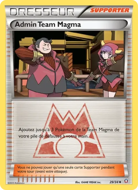Carte Pokémon Admin Team Magma 029/034, extension Double Danger
