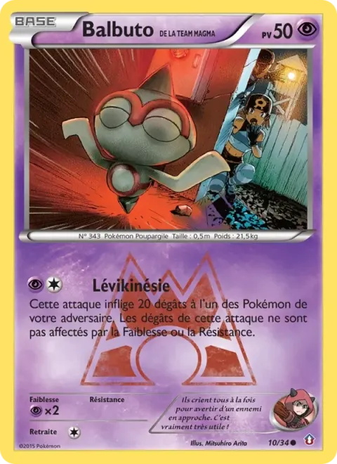 Carte Pokémon Balbuto de la Team Magma 010/034, extension Double Danger