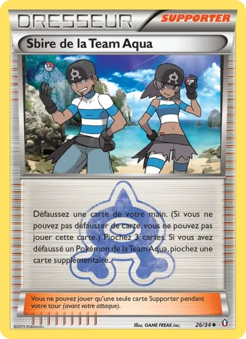 Carte Pokémon Sbire de la Team Aqua 026/034, extension Double Danger