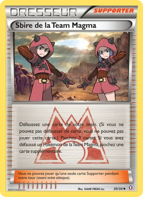 Carte Pokémon Sbire de la Team Magma 030/034, extension Double Danger