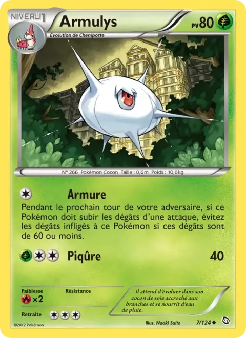 Carte Pokémon Armulys 007/124, extension Dragons Éxaltés