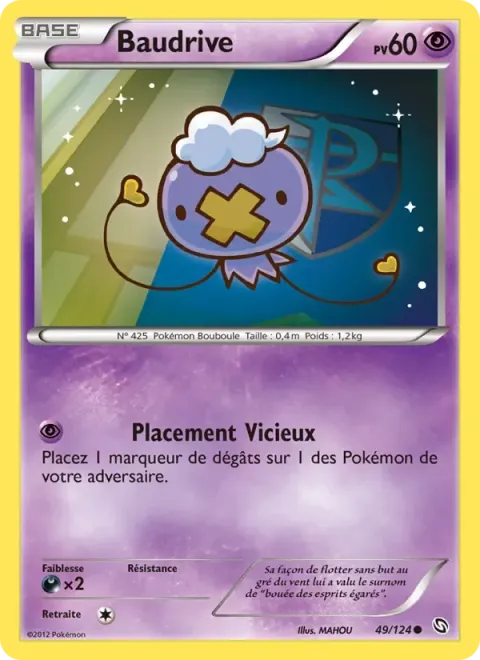 Carte Pokémon Baudrive 049/124, extension Dragons Éxaltés