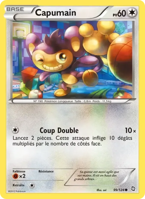 Carte Pokémon Capumain 099/124, extension Dragons Éxaltés