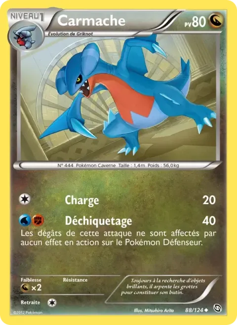 Carte Pokémon Carmache 088/124, extension Dragons Éxaltés