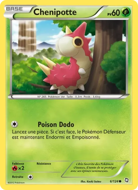 Carte Pokémon Chenipotte 006/124, extension Dragons Éxaltés