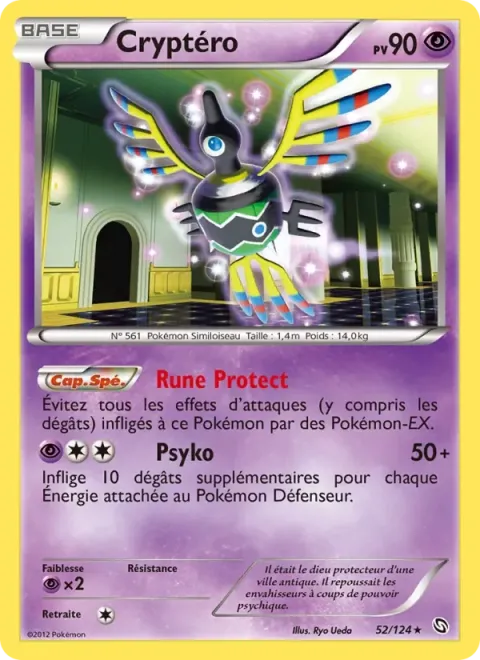 Carte Pokémon Cryptéro 052/124, extension Dragons Éxaltés