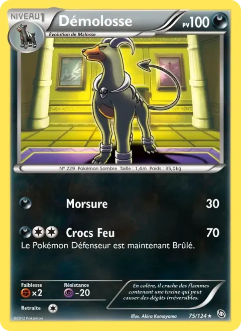 Carte Pokémon Démolosse 075/124, extension Dragons Éxaltés