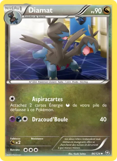 Carte Pokémon Diamat 096/124, extension Dragons Éxaltés