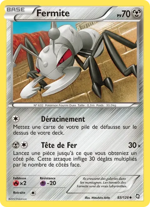 Carte Pokémon Fermite 083/124, extension Dragons Éxaltés