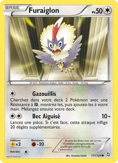 Carte Pokémon Furaiglon 111/124, extension Dragons Éxaltés