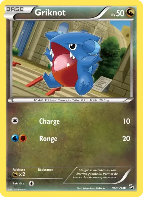 Carte Pokémon Griknot 086/124, extension Dragons Éxaltés
