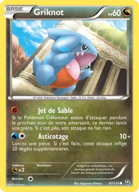 Carte Pokémon Griknot 087/124, extension Dragons Éxaltés