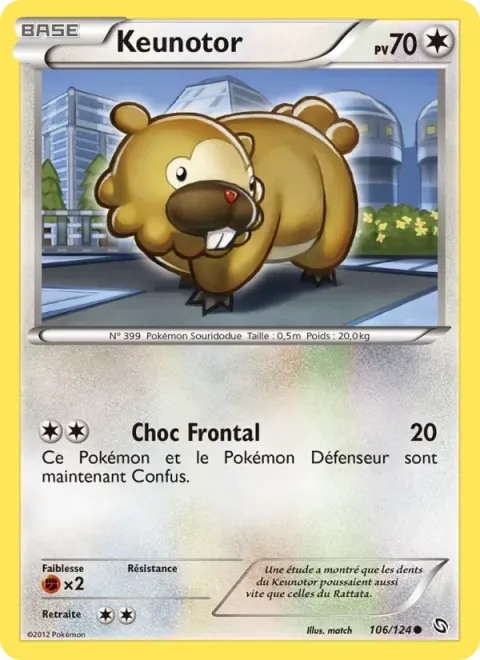 Carte Pokémon Keunotor 106/124, extension Dragons Éxaltés