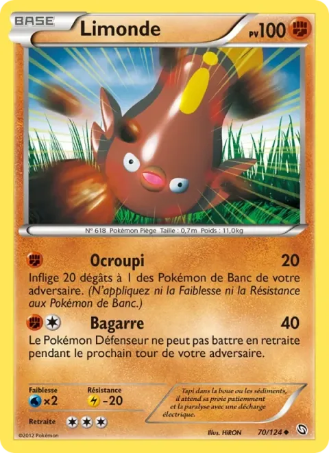 Carte Pokémon Limonde 070/124, extension Dragons Éxaltés