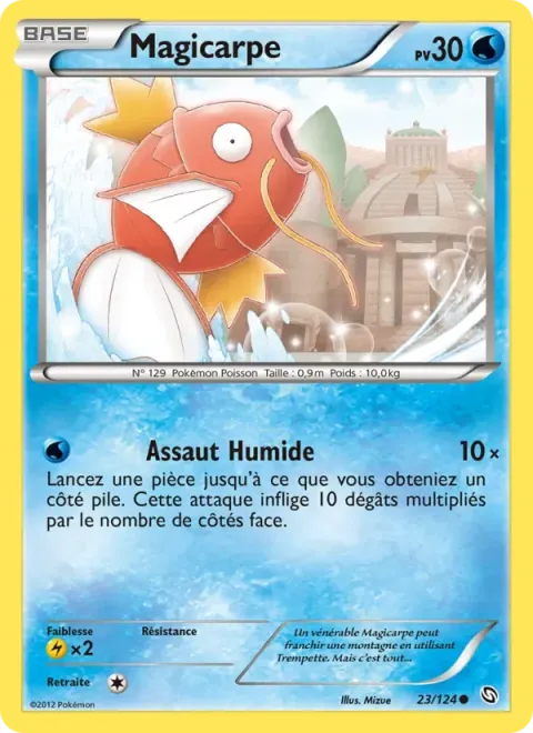 Carte Pokémon Magicarpe 023/124, extension Dragons Éxaltés